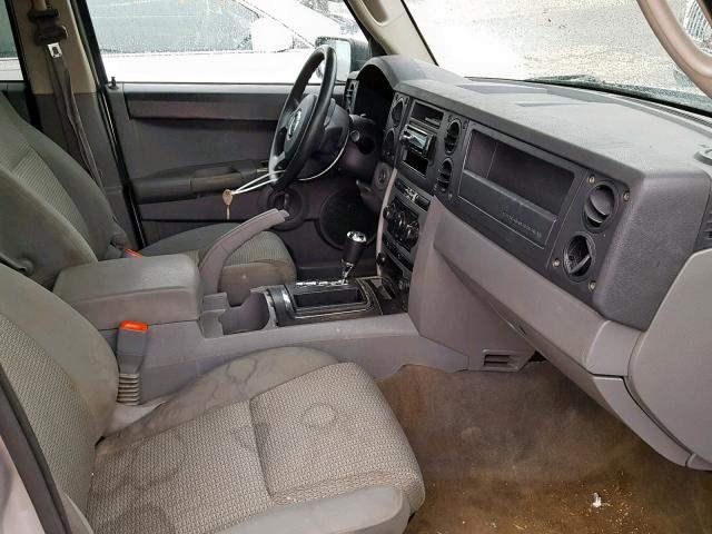1J8HH48P37C655209 - 2007 JEEP COMMANDER SILVER photo 5