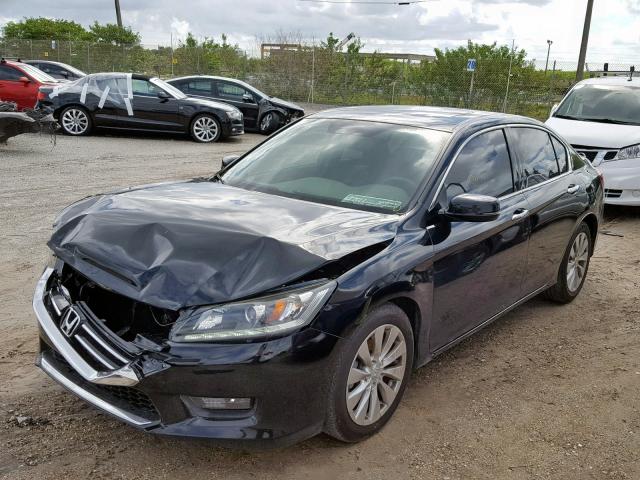 1HGCR3F89EA023121 - 2014 HONDA ACCORD EXL BLACK photo 2