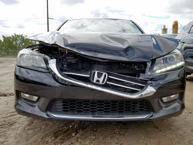 1HGCR3F89EA023121 - 2014 HONDA ACCORD EXL BLACK photo 9