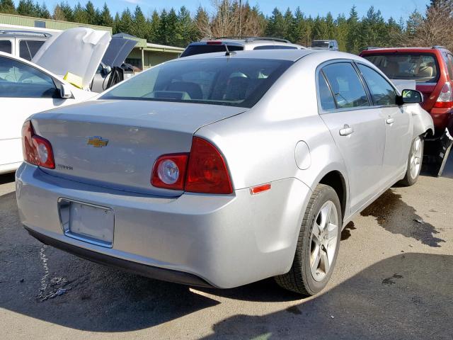 1G1ZB5EB1A4138612 - 2010 CHEVROLET MALIBU LS SILVER photo 4