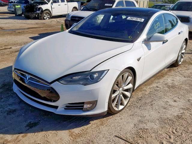 5YJSA1CP3CFP01464 - 2012 TESLA MODEL S WHITE photo 2