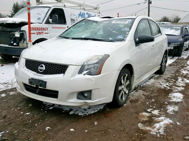 3N1AB6AP5CL631172 - 2012 NISSAN SENTRA 2.0 WHITE photo 2