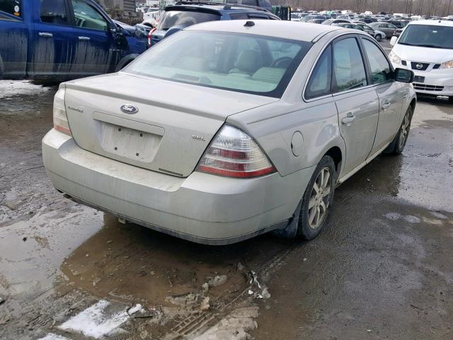 1FAHP24W18G114249 - 2008 FORD TAURUS SEL WHITE photo 4