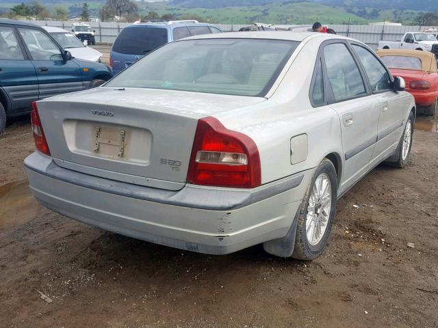 YV1TS90D411162086 - 2001 VOLVO S80 T6 SILVER photo 4