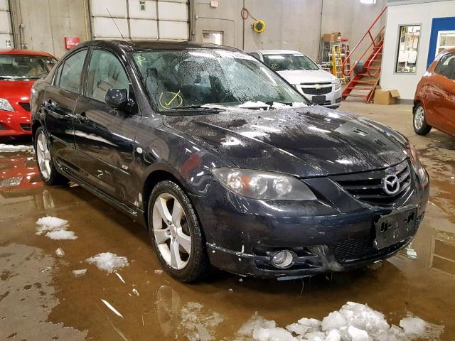 JM1BK323251244939 - 2005 MAZDA 3 S BLACK photo 1