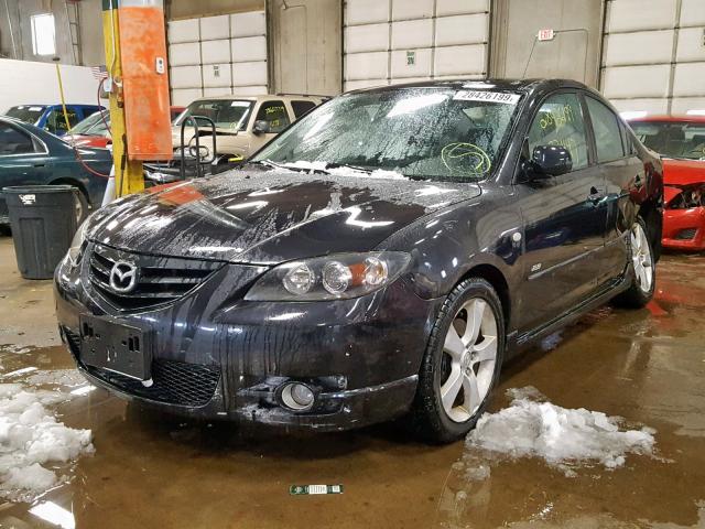 JM1BK323251244939 - 2005 MAZDA 3 S BLACK photo 2