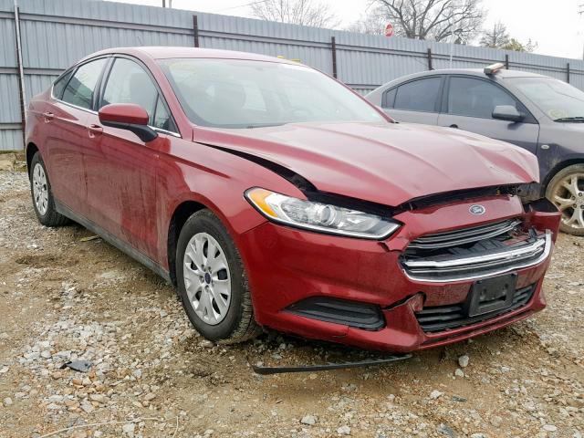 3FA6P0G78ER315716 - 2014 FORD FUSION S RED photo 1