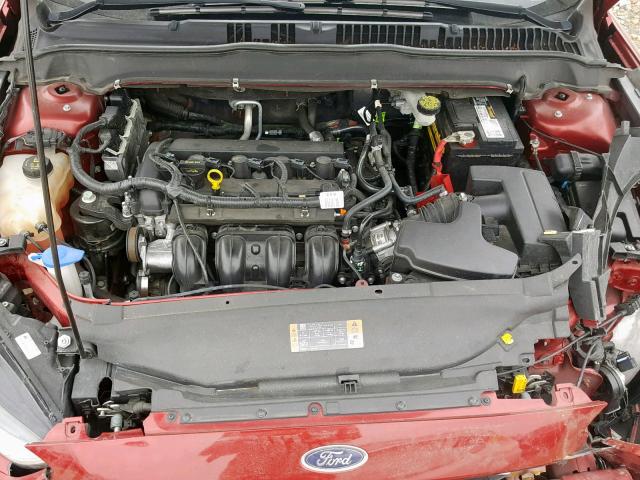 3FA6P0G78ER315716 - 2014 FORD FUSION S RED photo 7