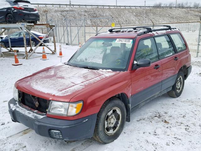 JF1SF6357XH711911 - 1999 SUBARU FORESTER L RED photo 2