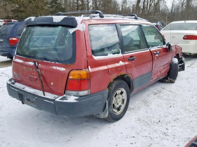 JF1SF6357XH711911 - 1999 SUBARU FORESTER L RED photo 4