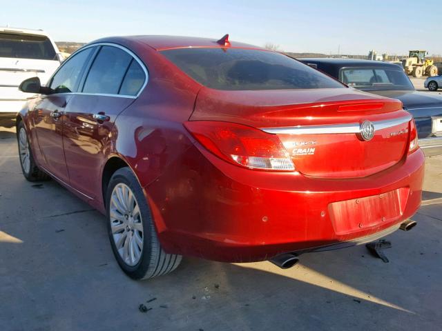 2G4GT5GV1C9195505 - 2012 BUICK REGAL PREM RED photo 3