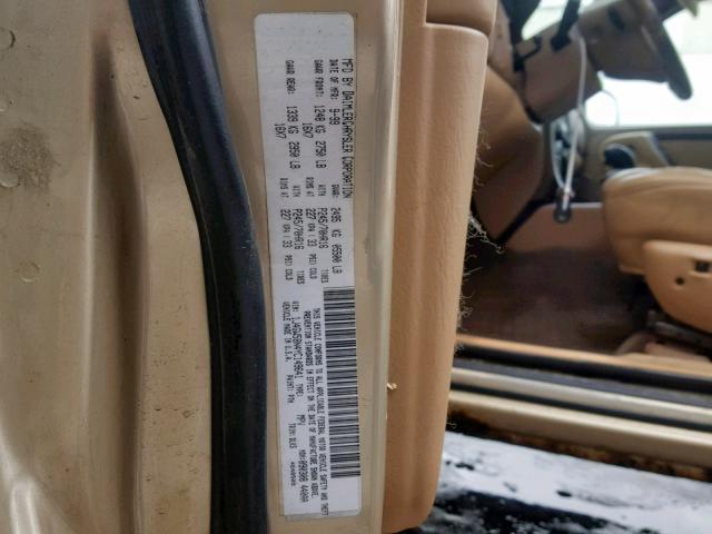 1J4GW58N4YC149641 - 2000 JEEP GRAND CHER GOLD photo 10