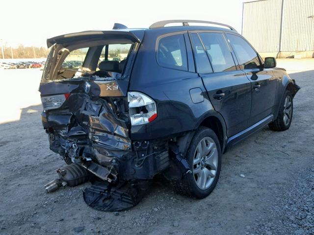 WBXPC93417WF15112 - 2007 BMW X3 3.0SI BLACK photo 4