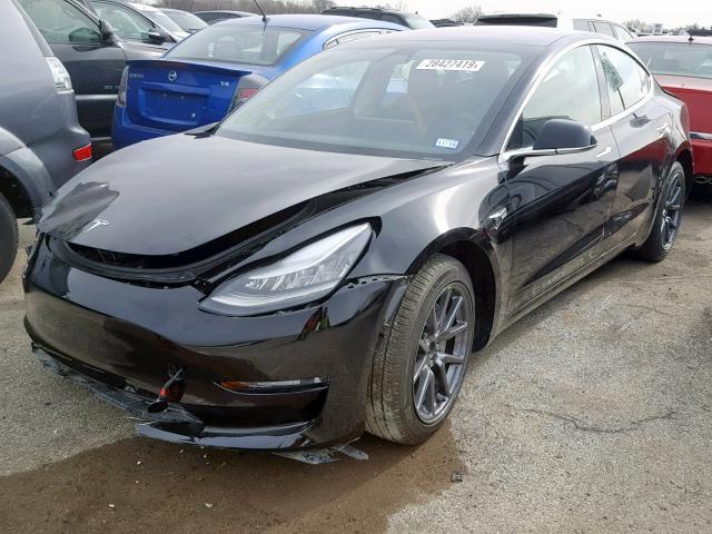 5YJ3E1EA0JF101502 - 2018 TESLA MODEL 3 BLACK photo 2