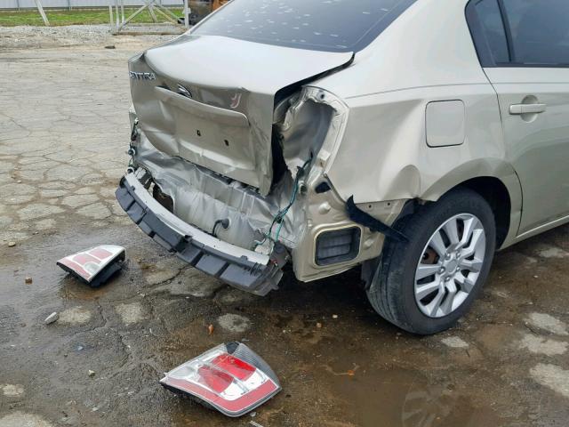 3N1AB61EX9L614701 - 2009 NISSAN SENTRA 2.0 BEIGE photo 9