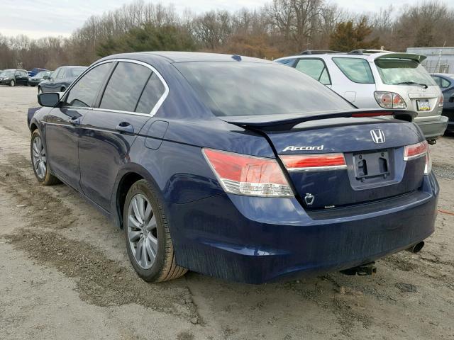 1HGCP2F81CA005726 - 2012 HONDA ACCORD EXL BLUE photo 3