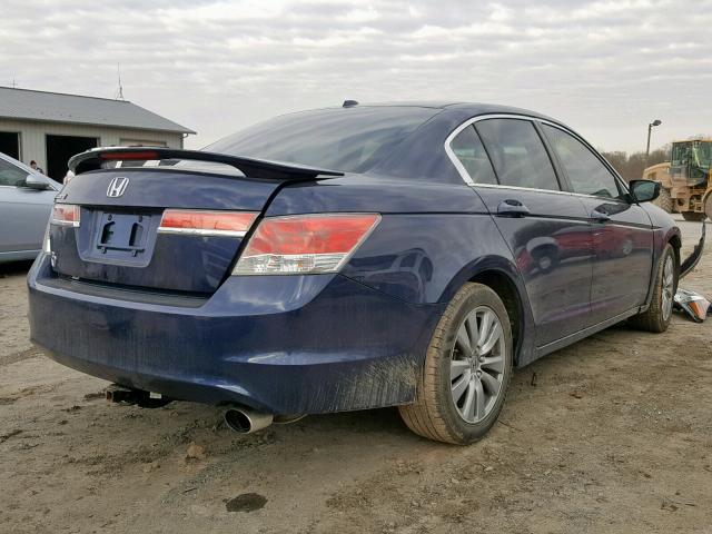 1HGCP2F81CA005726 - 2012 HONDA ACCORD EXL BLUE photo 4