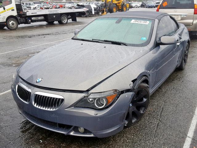 WBAEK73425B328892 - 2005 BMW 645 CI AUT GRAY photo 2