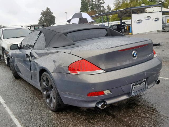 WBAEK73425B328892 - 2005 BMW 645 CI AUT GRAY photo 3