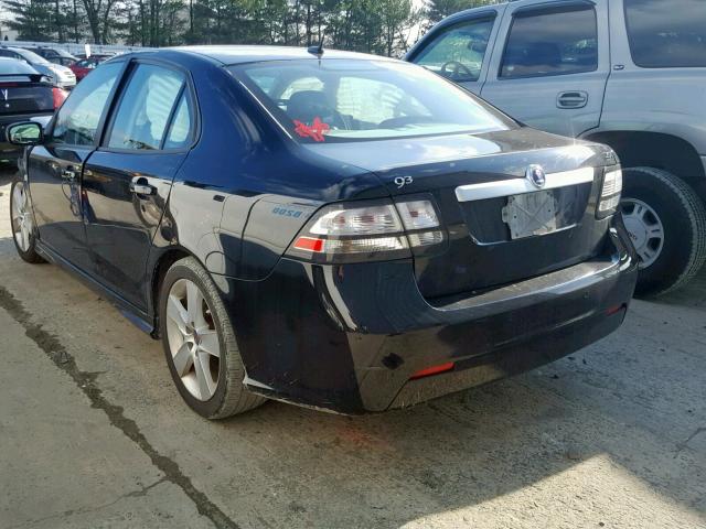 YS3FB49YX91009048 - 2009 SAAB 9-3 2.0T BLACK photo 3