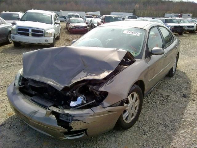 1FAHP56U07A100566 - 2007 FORD TAURUS SEL GOLD photo 2