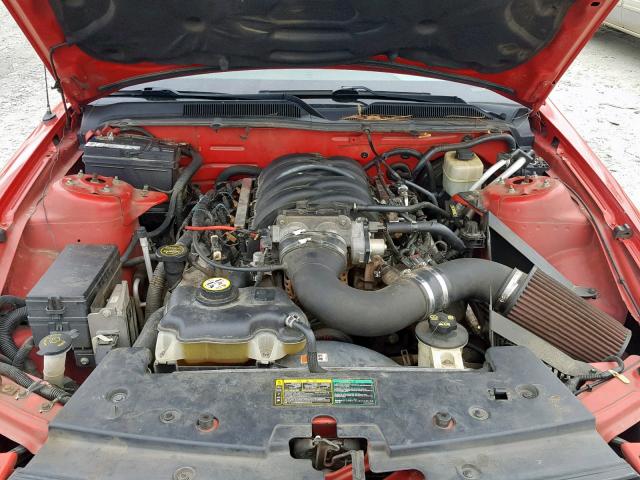 1ZVFT82H055259274 - 2005 FORD MUSTANG GT RED photo 7