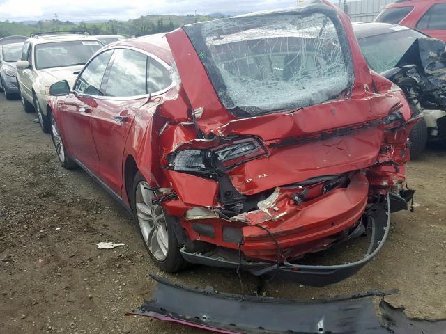 5YJSA1H10EFP61743 - 2014 TESLA MODEL S Կարմիր լուսանկար 3