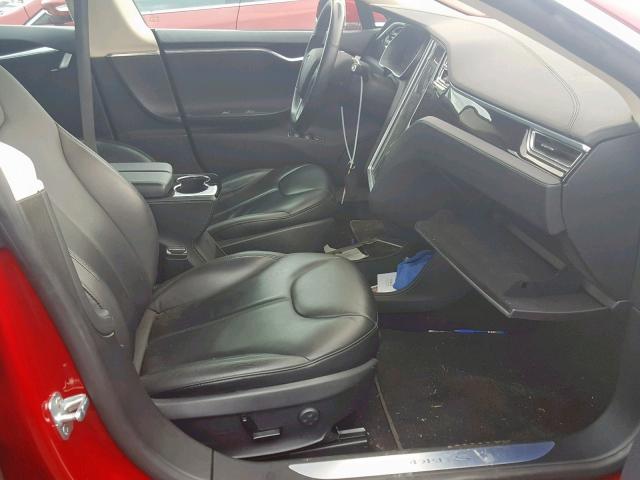 5YJSA1H10EFP61743 - 2014 TESLA MODEL S Կարմիր լուսանկար 5