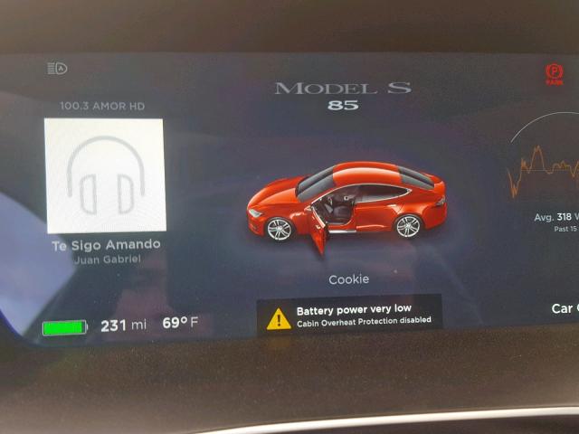 5YJSA1H10EFP61743 - 2014 TESLA MODEL S Կարմիր լուսանկար 8