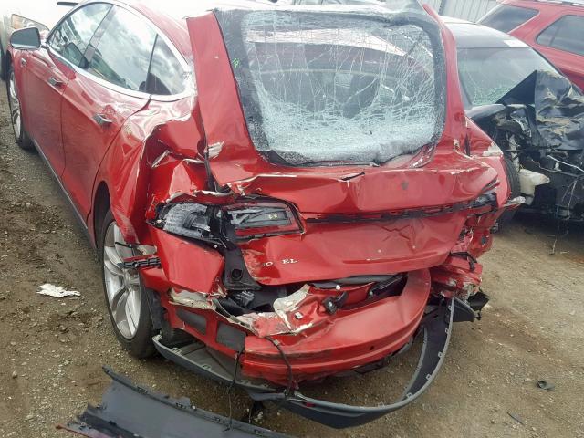 5YJSA1H10EFP61743 - 2014 TESLA MODEL S Կարմիր լուսանկար 9