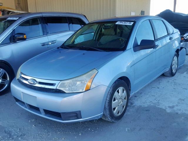 1FAHP34N48W221492 - 2008 FORD FOCUS S/SE BLUE photo 2