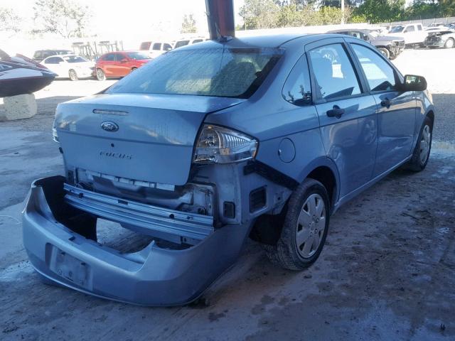 1FAHP34N48W221492 - 2008 FORD FOCUS S/SE BLUE photo 4