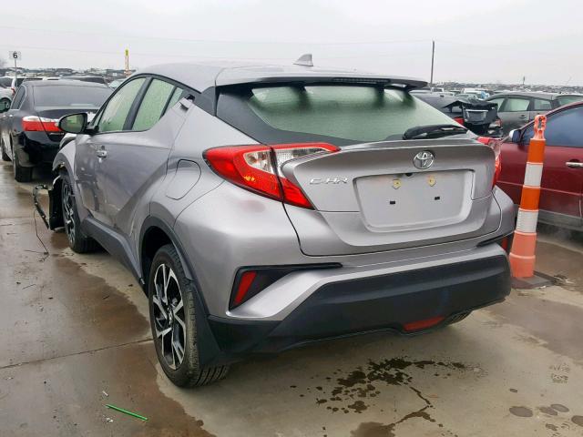 JTNKHMBX9J1008351 - 2018 TOYOTA C-HR XLE GRAY photo 3