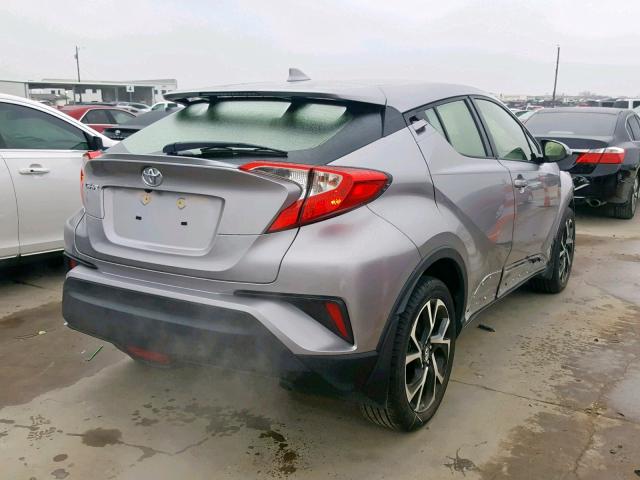 JTNKHMBX9J1008351 - 2018 TOYOTA C-HR XLE GRAY photo 4