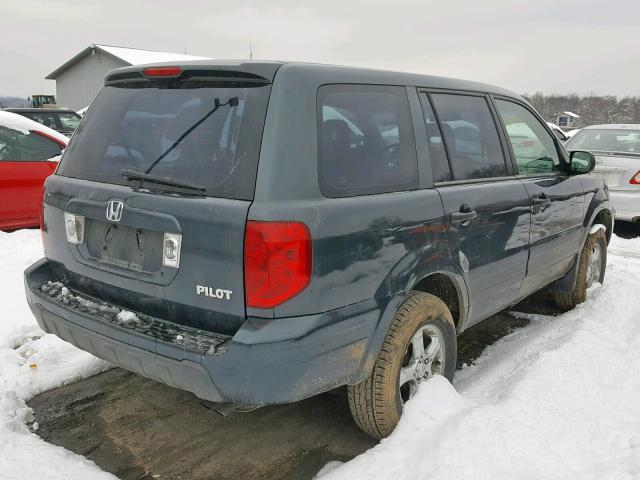 2HKYF18164H596499 - 2004 HONDA PILOT LX GRAY photo 4