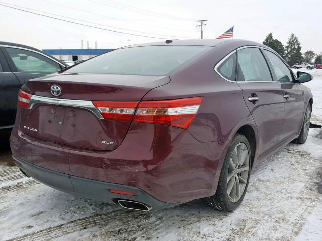 4T1BK1EB5EU106023 - 2014 TOYOTA AVALON BAS BURGUNDY photo 4