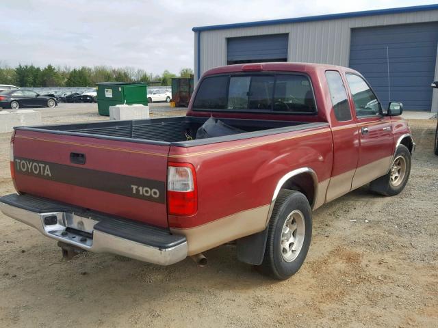 JT4TN12D9T0017842 - 1996 TOYOTA T100 XTRAC MAROON photo 4