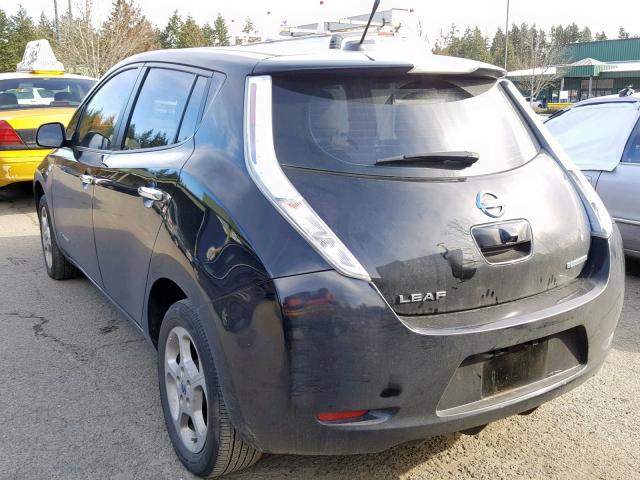 JN1AZ0CP7CT017368 - 2012 NISSAN LEAF SV BLACK photo 3