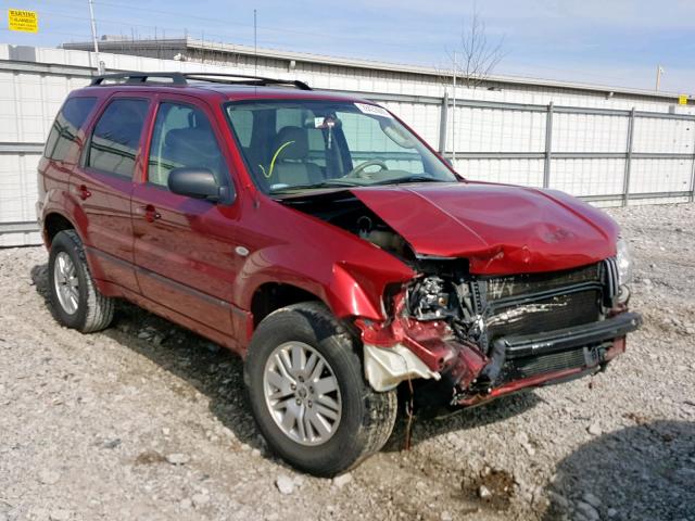 4M2YU81117KJ17446 - 2007 MERCURY MARINER LU RED photo 1