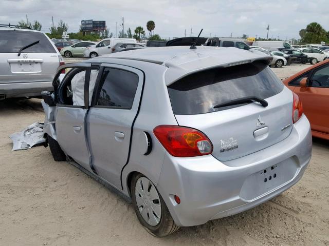 ML32A3HJ0FH055405 - 2015 MITSUBISHI MIRAGE DE SILVER photo 3