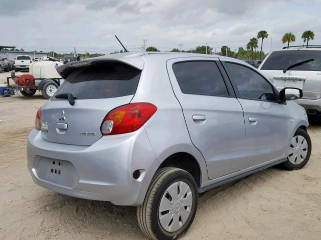 ML32A3HJ0FH055405 - 2015 MITSUBISHI MIRAGE DE SILVER photo 4