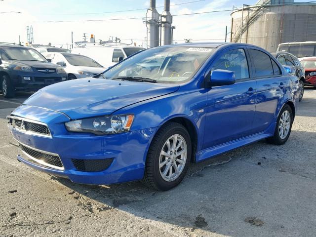 JA32V2FW1CU017175 - 2012 MITSUBISHI LANCER SE BLUE photo 2