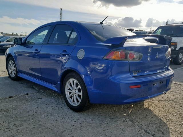 JA32V2FW1CU017175 - 2012 MITSUBISHI LANCER SE BLUE photo 3