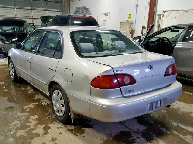 1NXBR12E92Z569210 - 2002 TOYOTA COROLLA CE SILVER photo 3