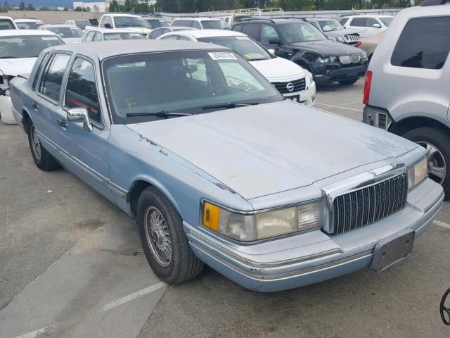 1LNLM81W3PY639497 - 1993 LINCOLN TOWN CAR E BLUE photo 1