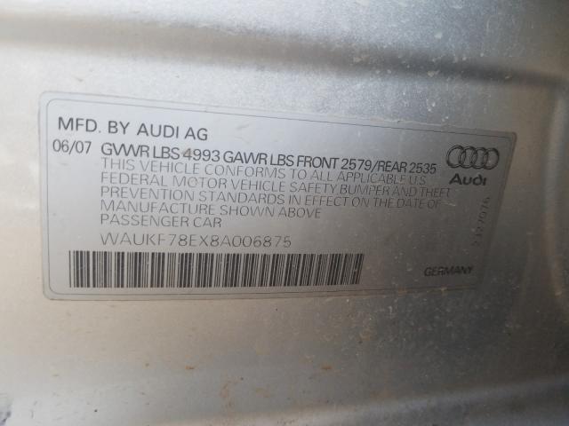 WAUKF78EX8A006875 - 2008 AUDI A4 2.0T AVANT QUATTRO  photo 10