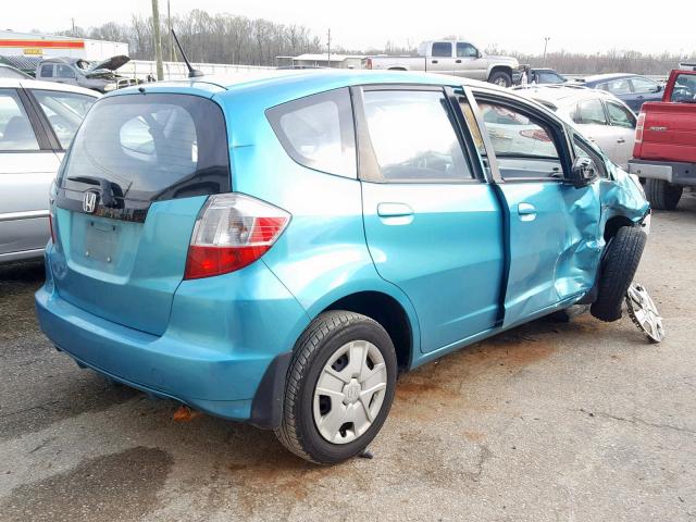 JHMGE8H36DC048280 - 2013 HONDA FIT BLUE photo 4