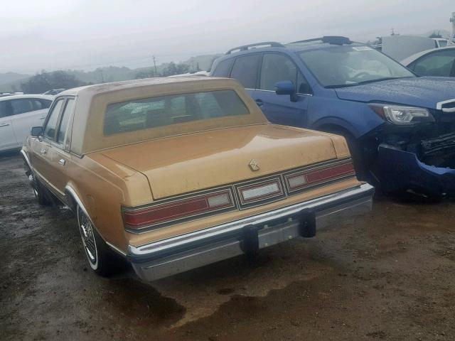 1C3BF66P2HX761585 - 1987 CHRYSLER FIFTH AVEN GOLD photo 3