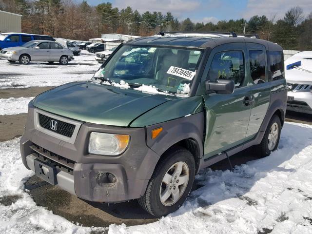 5J6YH28524L016593 - 2004 HONDA ELEMENT EX GREEN photo 2