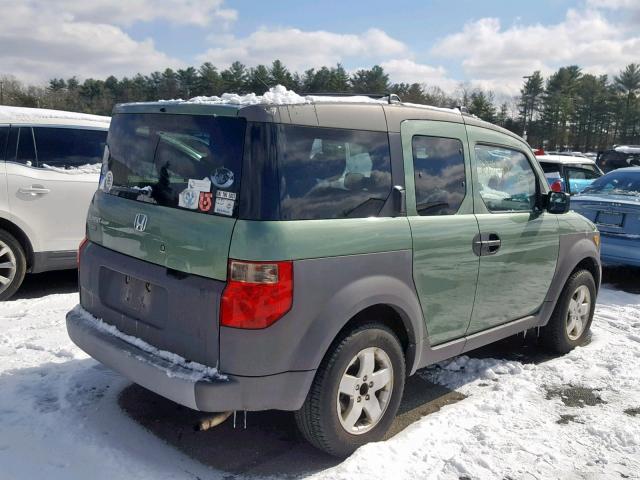 5J6YH28524L016593 - 2004 HONDA ELEMENT EX GREEN photo 4